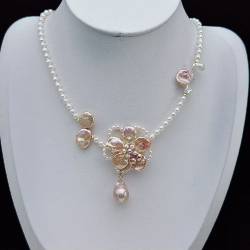 26X178 Handmade Premium Quality Freshwater Baroque Pearl Necklace - Picture 6 of 11